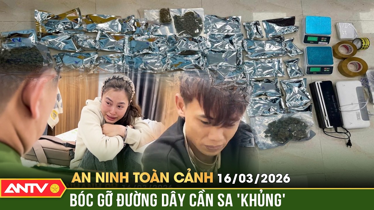 An ninh toàn cảnh ngày 16/3: Danh tính cặp vợ chồng bán cần sa chuyên livestream quần áo | ANTV