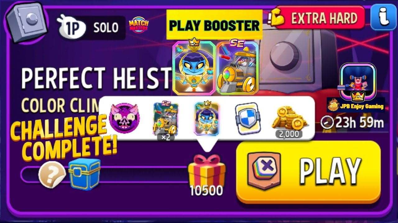 Color Climb Solo Challenge Perfect Heist/ 10500 score/ Match Masters
