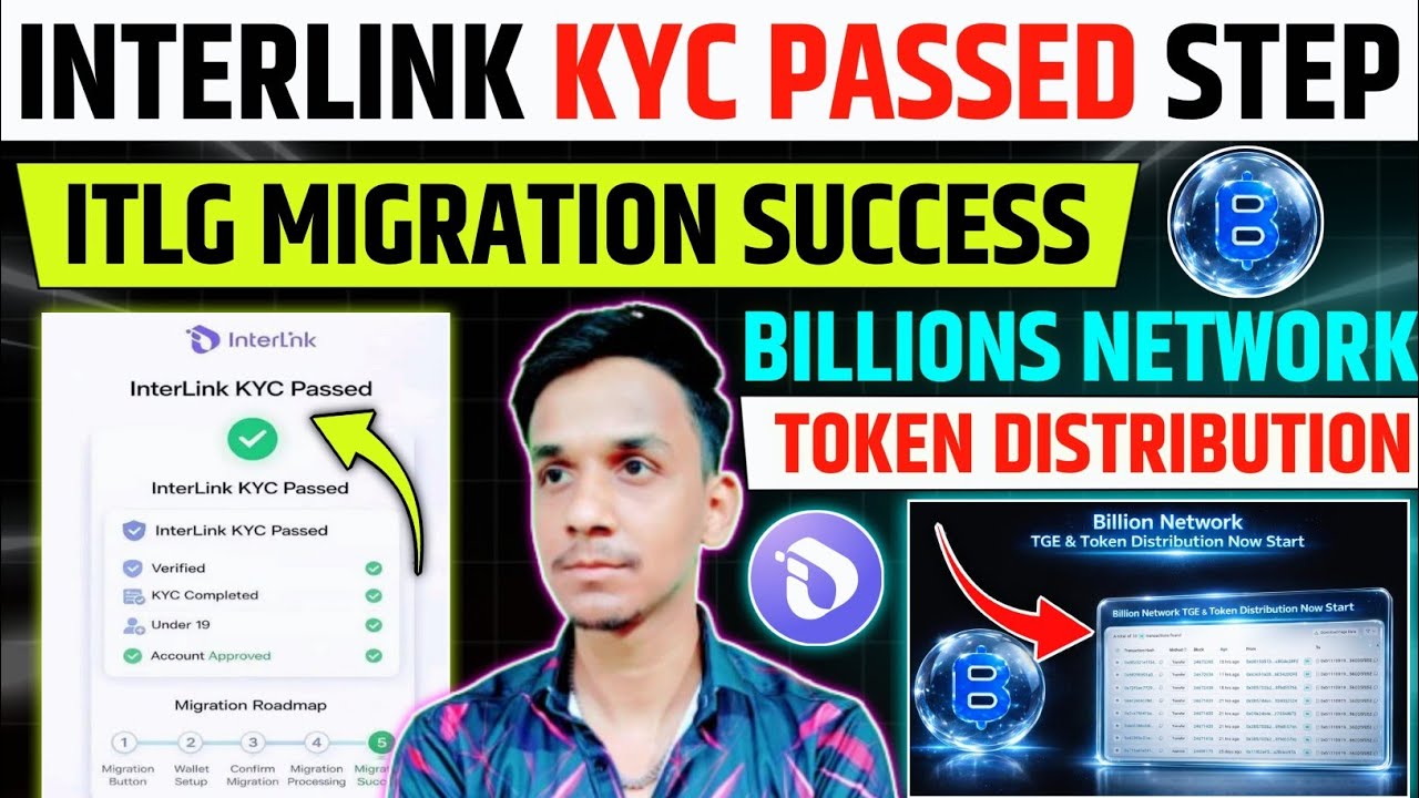 INTERLINK KYC VERIFICATION PASSED 🚀 INTERLINK NETWORK UPDATE 📌 BILLIONS NETWORK TGE LISTING DATE🔥