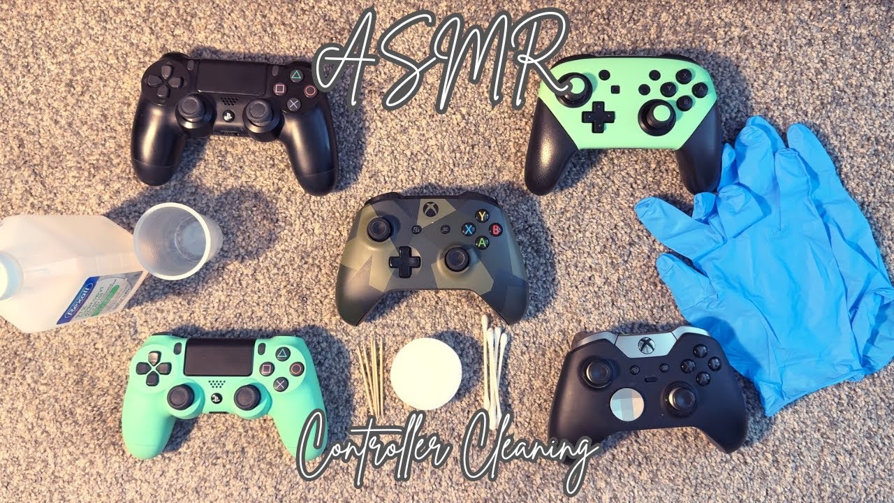 🧤🎮ASMR Controller Cleaning With Gloves Relaxing Refresh | No Talking