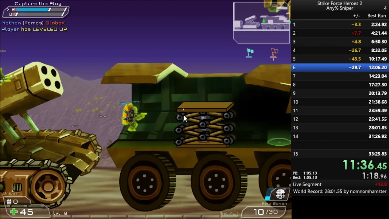 Strike Force Heroes 2 Speedrun Any% Sniper 30min31s