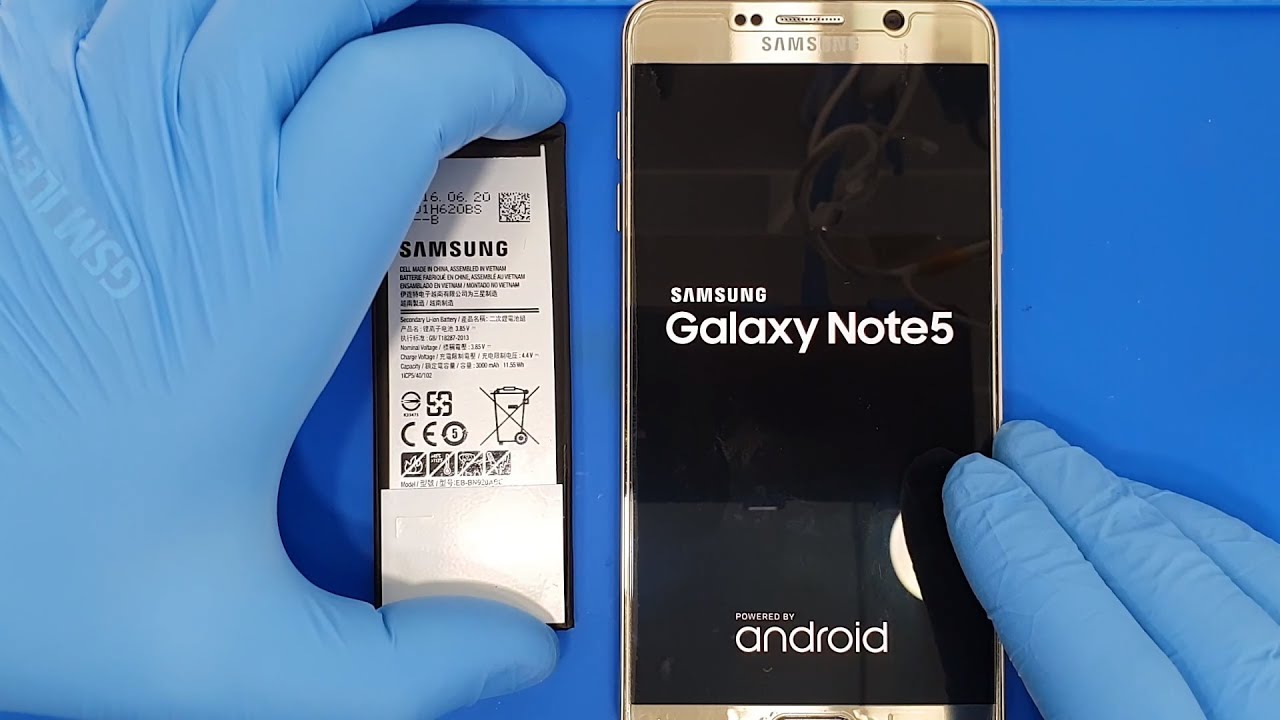 Замена аккумулятора Samsung Galaxy Note 5 #samsunggalaxynote5