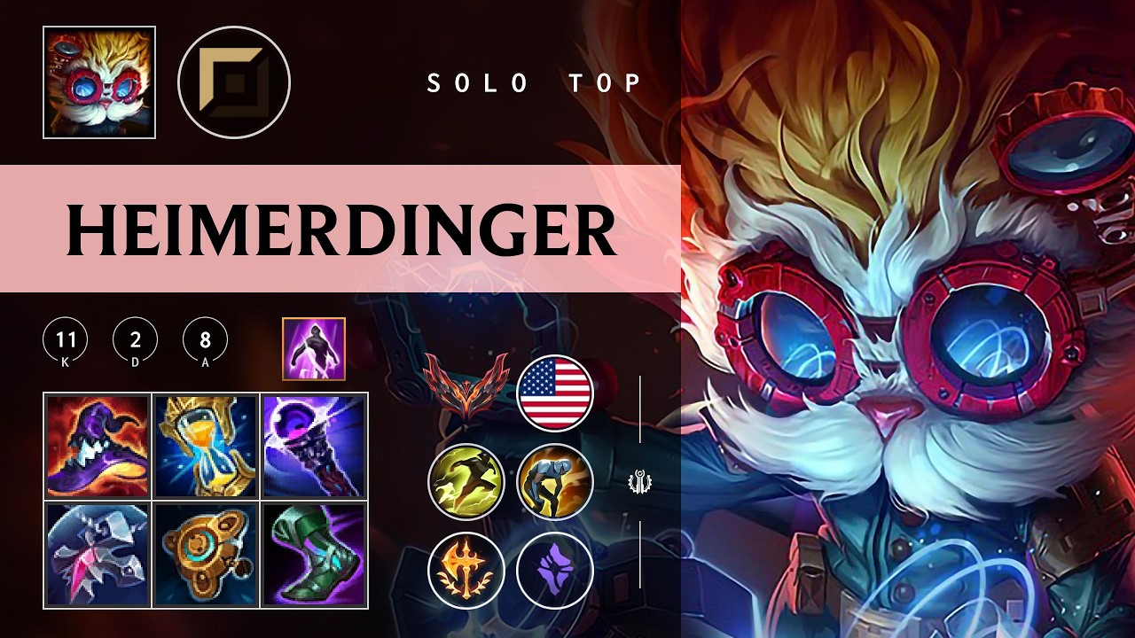 Heimerdinger Top vs Udyr - NA Grandmaster Patch 26.05