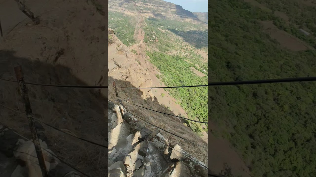 dangerous trekking Tikona Fort #youtubeshorts