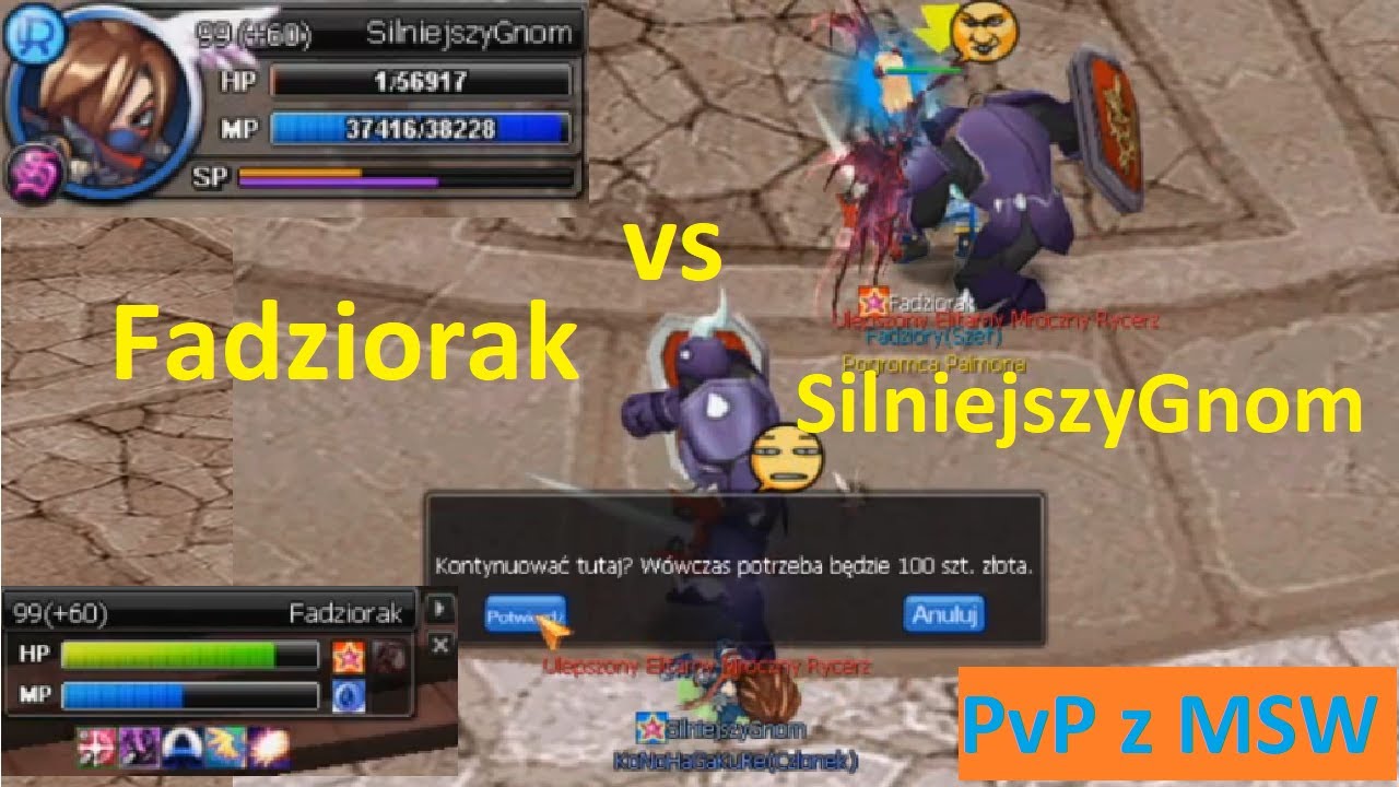 Fadziorak vs SilniejszyGnom - NosTale PvP SP1- SP8 #S02E03
