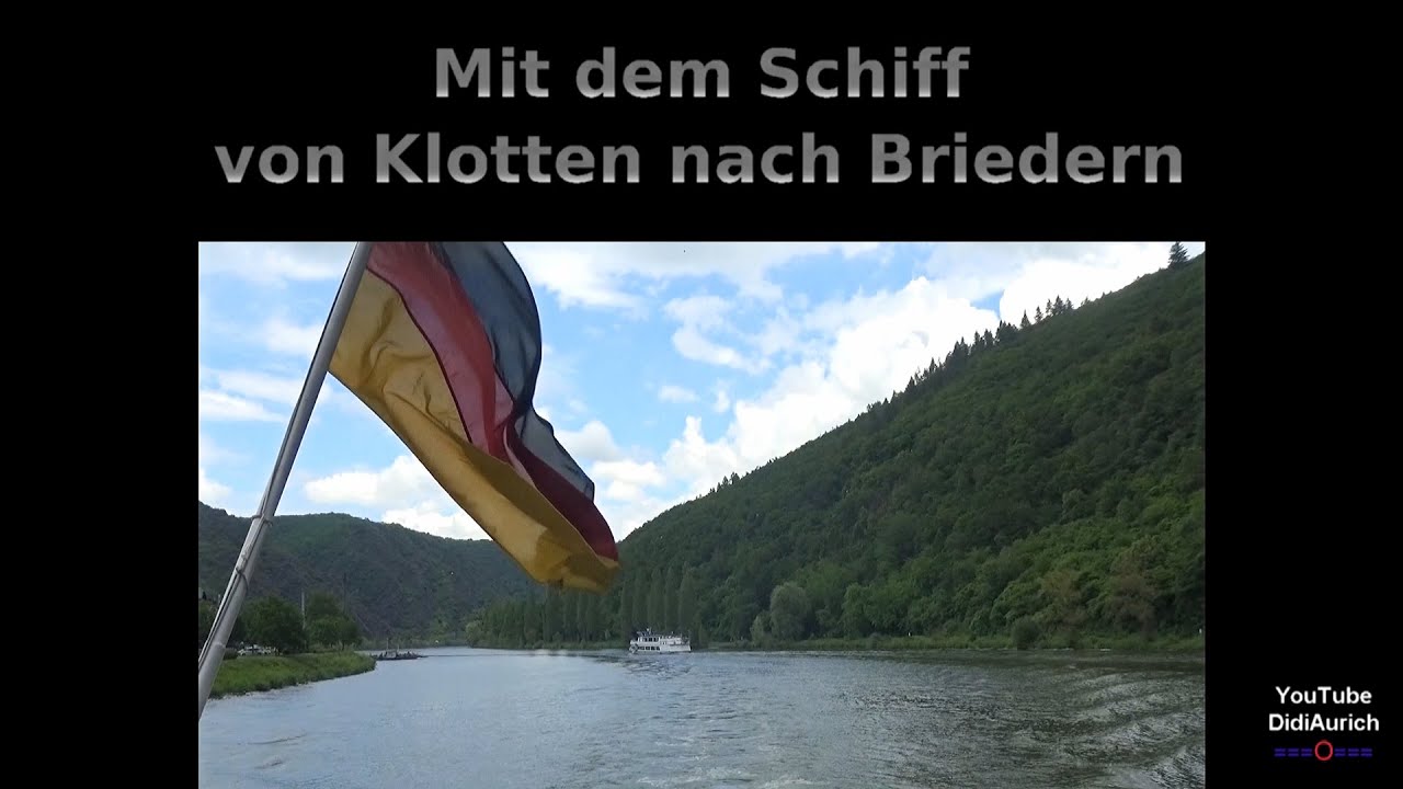 Kleine Flusskreuzfahrt Mosel. Mit dem Schiff von Klotten nach Briedern auf der Mosel Cochem-Zell