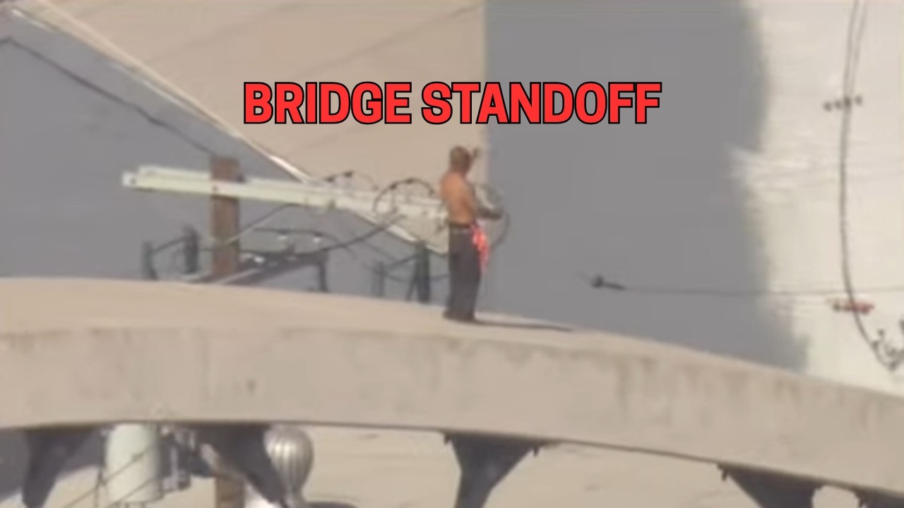 🔴 LIVE Los Angeles 6th Street Bridge Man on Bridge &mdash; Viewer Discretion 7/24