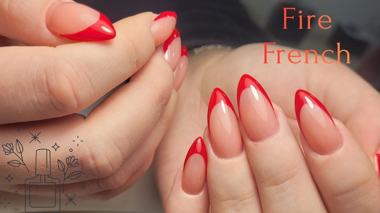 Fiery French Manicure .The Perfect Balance of Elegance & Bold Energy