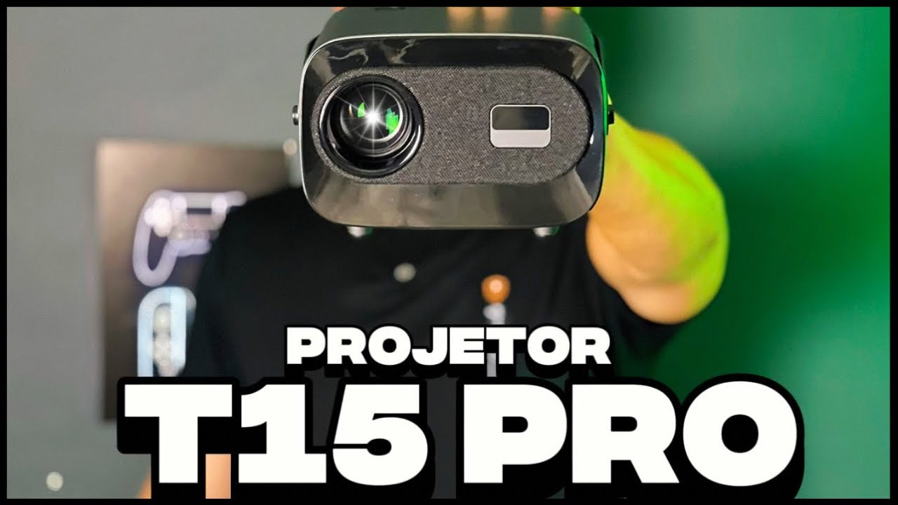 PROJETOR T15 PRO, HD, Foco Automático, e Espelhamento de Tela Sem Fio para ANDROID E IOS 📽📲
