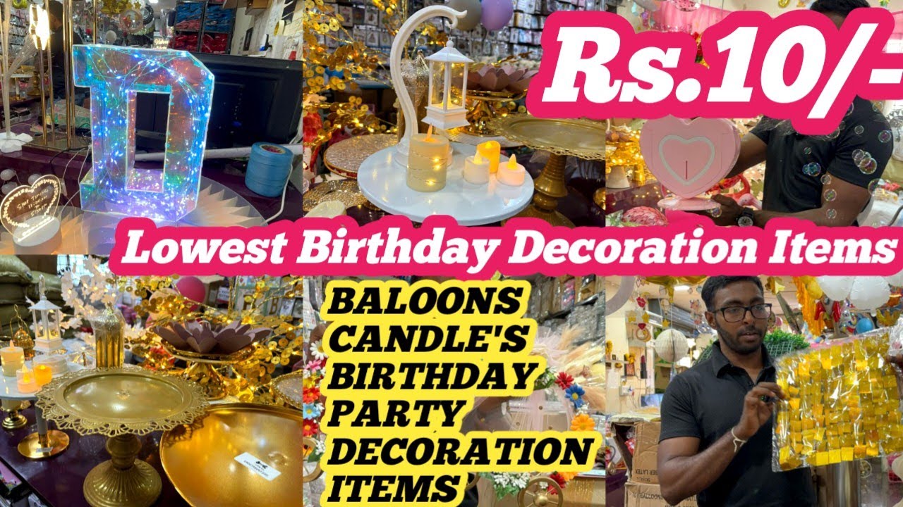 Chickpet Wholesale Birthday party decoration items@ Wholesale Price| Courier Avl #party #decoration