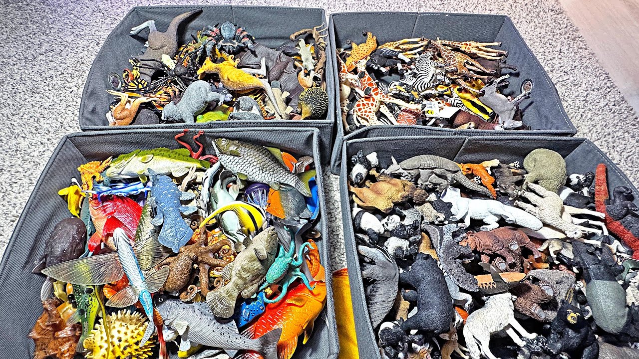 500 Sea Animals & Wild Animals Toys- Octopus, Jellyfish, Starfish, Rhinoceros, Giraffe, Zebra