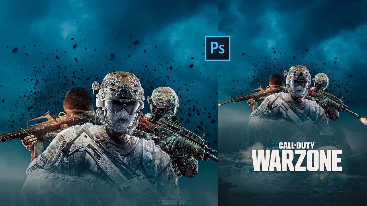 Call of Duty War Zone Game Poster - Photoshop Tutorial !!
