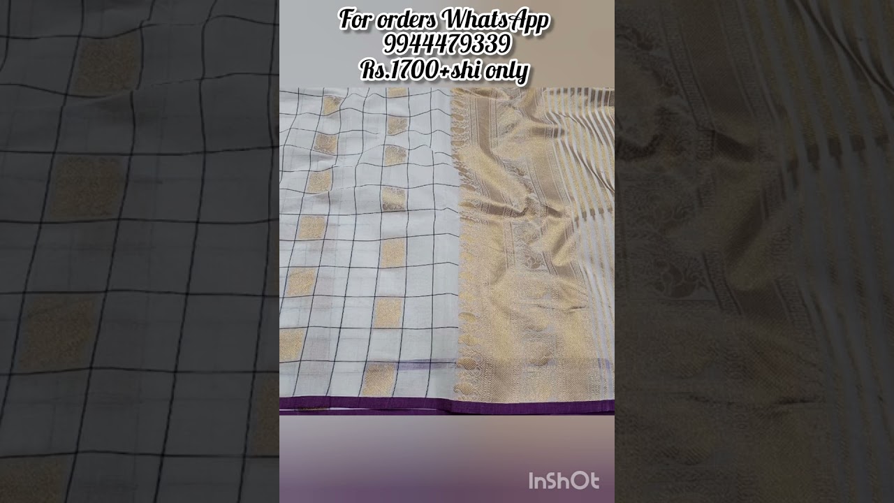 Premium kanchi cotton sarees with running blouse zari border To orders 💖 WhatsApp 