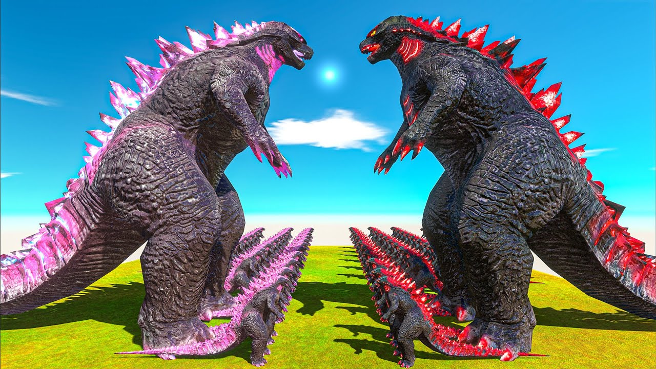 Legendary Godzilla War - Growing Godzilla New Empire VS Devil Godzilla, Size Comparison Godzilla
