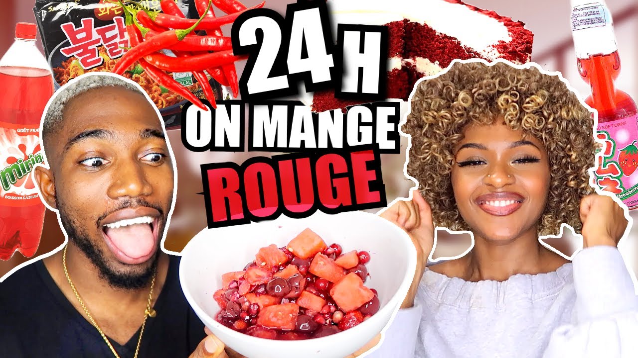 ON MANGE DE LA NOURRITURE ROUGE PENDANT 24H CHALLENGE ⎢D&B FOREVER