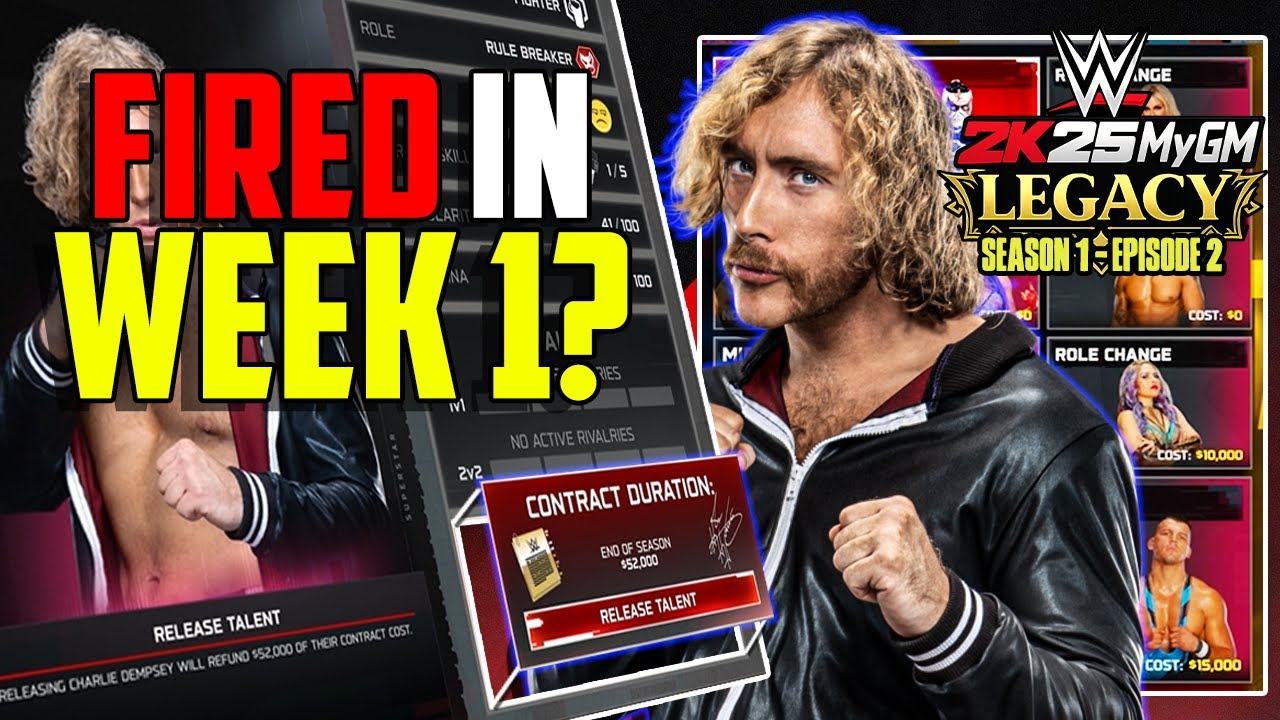 Я уволил суперзвезду на первой неделе!? | WWE 2K25 MyGM Legacy - S01E02