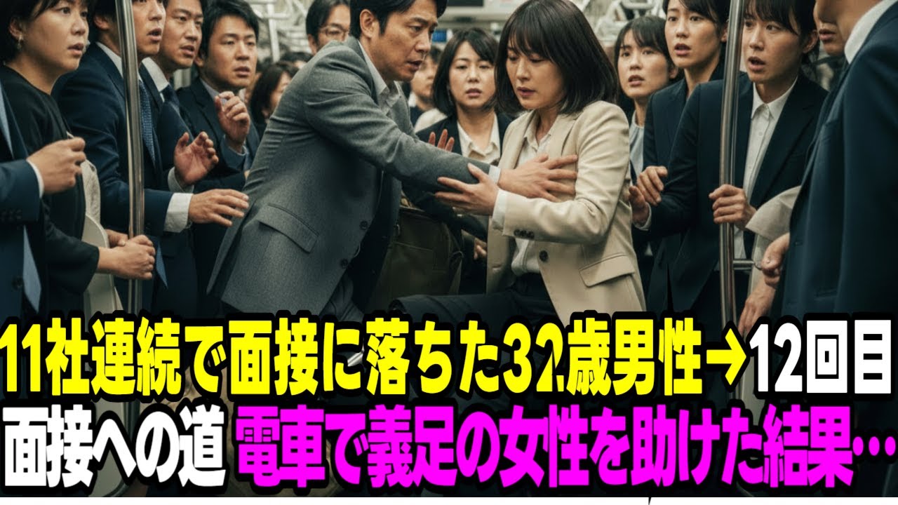11社連続不採用の32歳技術者、面接直前に電車で義足の女性を救った結果…