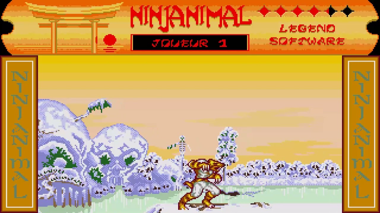 ATARI ST Ninjanimal NINJA ANIMAL GAME DEMO Preview by Legend Software + Titus