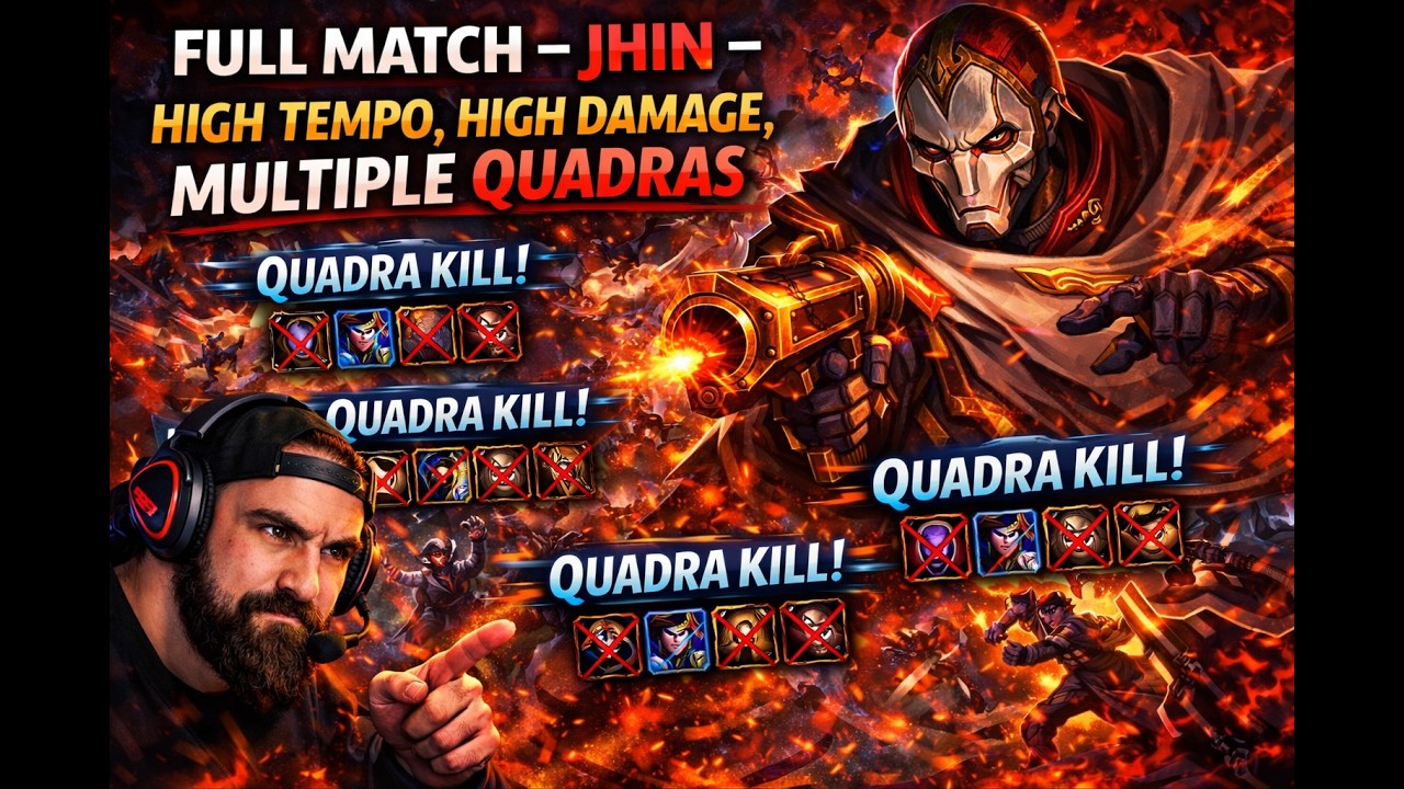 FULL MATCH – JHIN – Multiple Quadras in a High Tempo Game