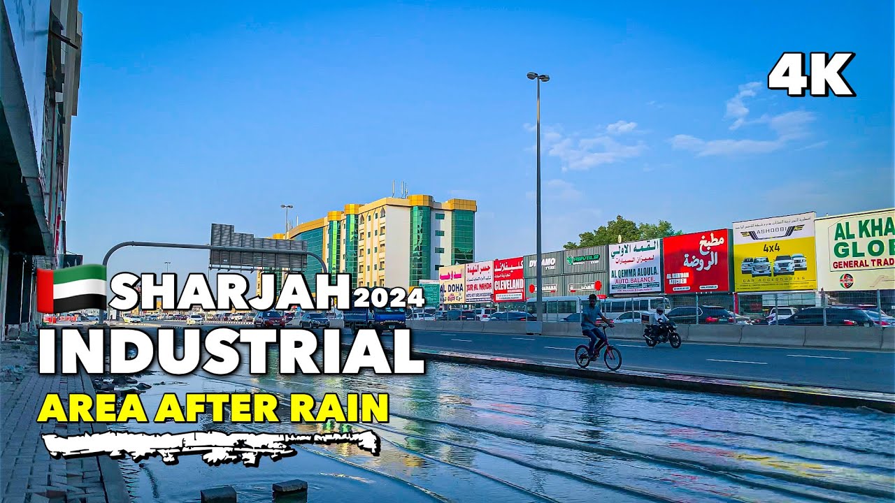 🇦🇪Sharjah Industrial Area Street - Walking Tour 4K