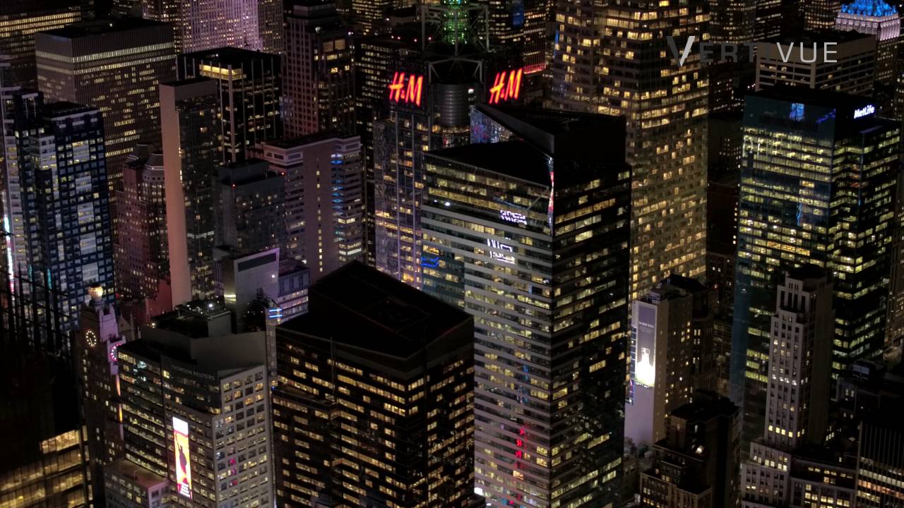 NYC at Night from Helicopter using DJI X5R and the Vertivue Skybox