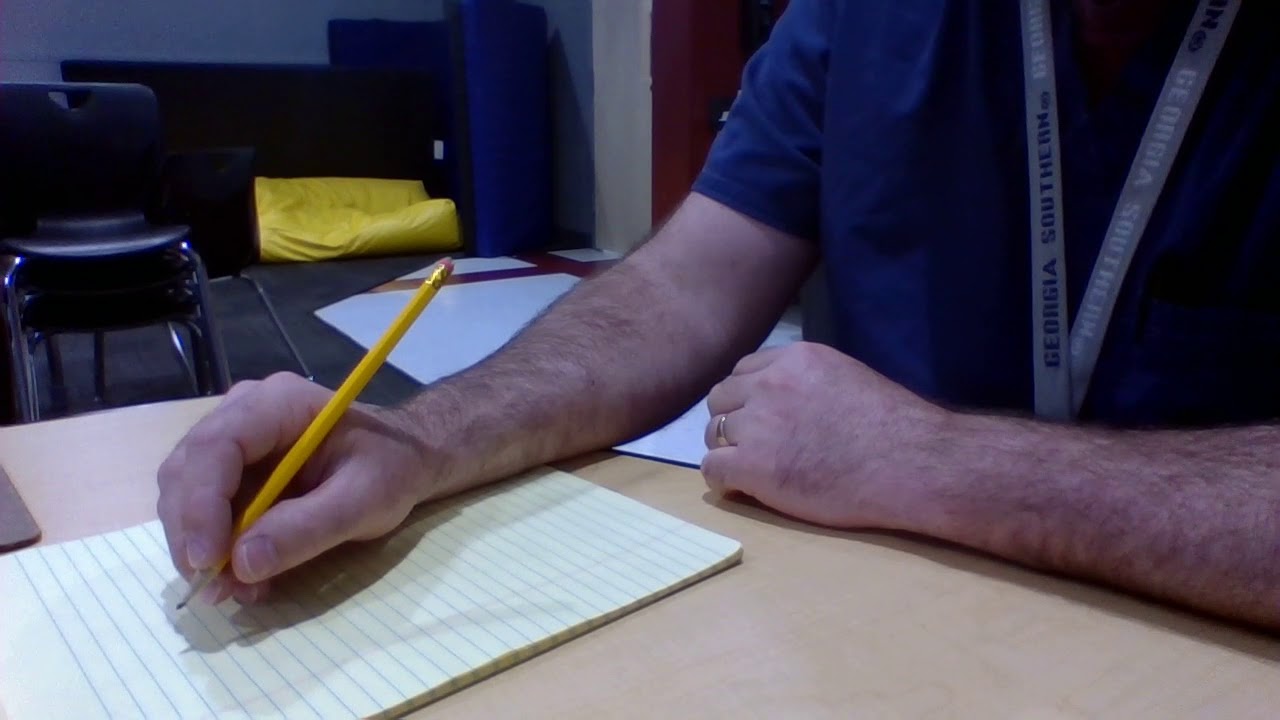 Hand position for writing