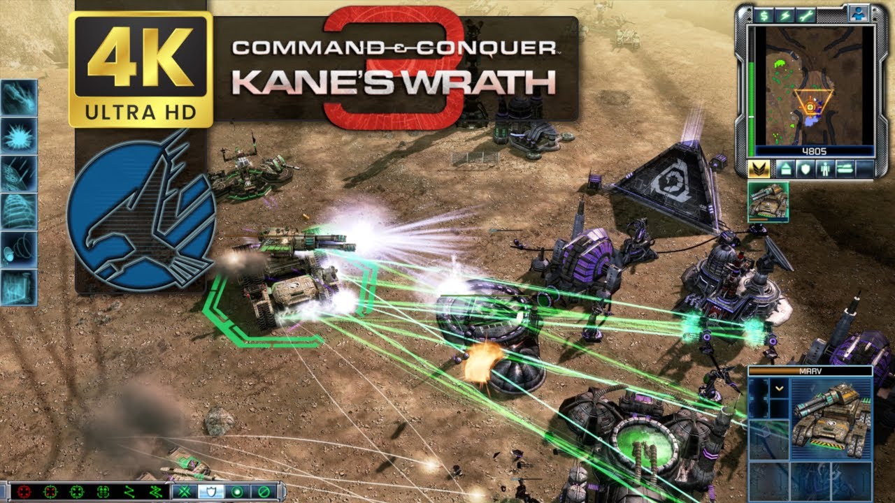 Steel Talons vs Black Hand in Badlands - C&C 3: Kane's Wrath in 4k UHD 60 FPS