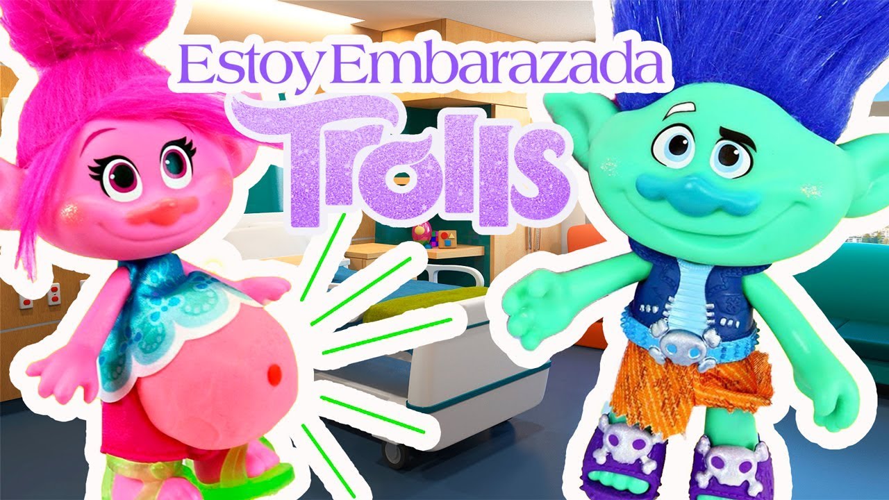 TROLLS en Español: Nacimiento del NUEVO HIJO de POPPY Embarazada de los Troll Juguetes Fantásticos