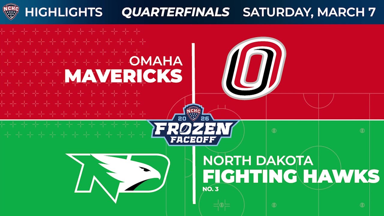 3-7-26 Omaha at North Dakota Highlights (Frozen Faceoff Quarterfinals)
