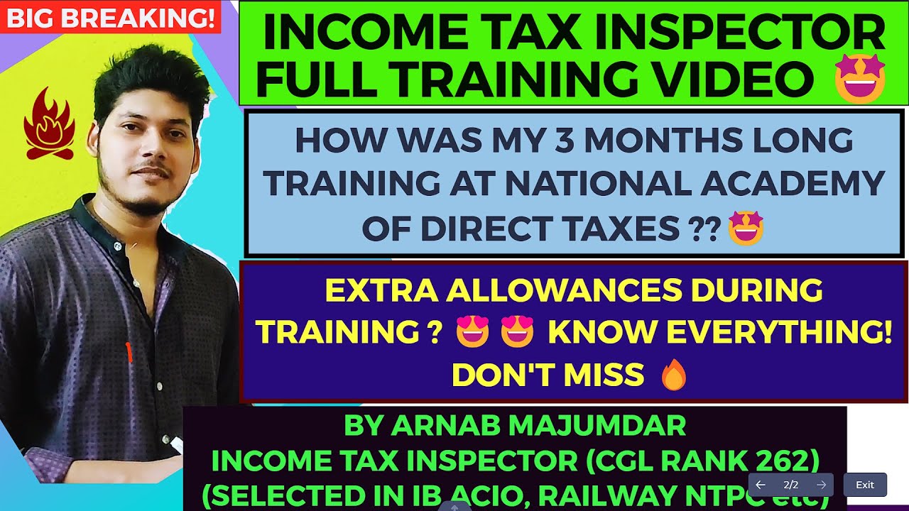 INCOME TAX INSPECTOR TRAINING ||  🔥😍 || GREAT LEARNING, FUN & ENJOYMENT || 🤩