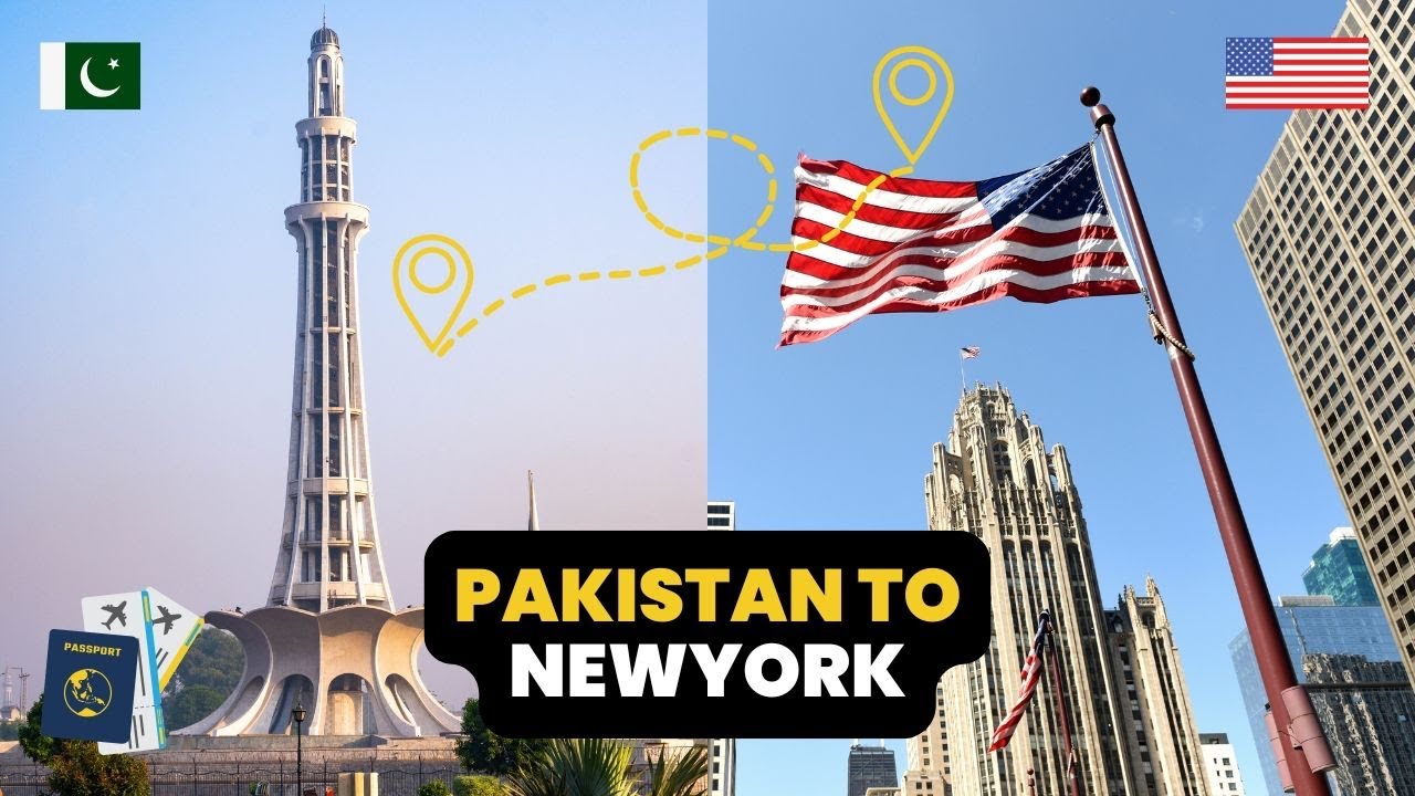 Lahore to New York | Travel USA | Immigration questions at jfk | Pakistan to America Travel Vlog