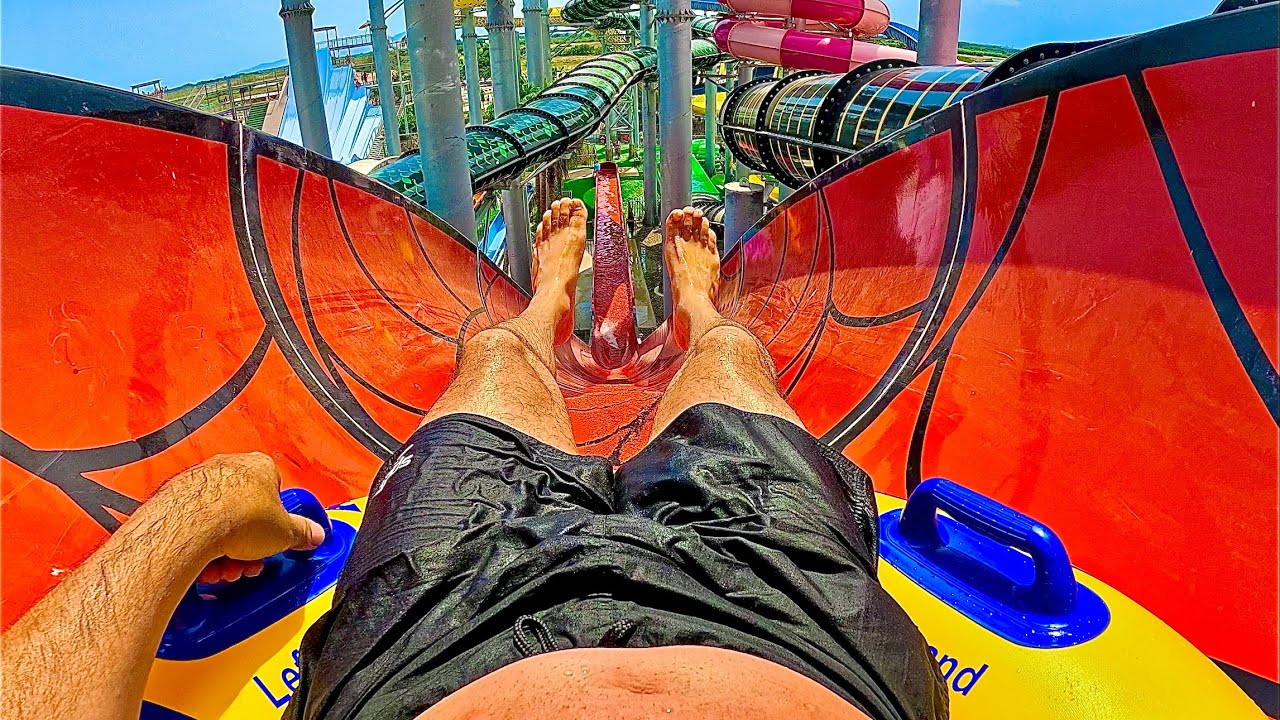 Flying Off the Tube Slide! Frenzy Waterpark France 🌊🔥