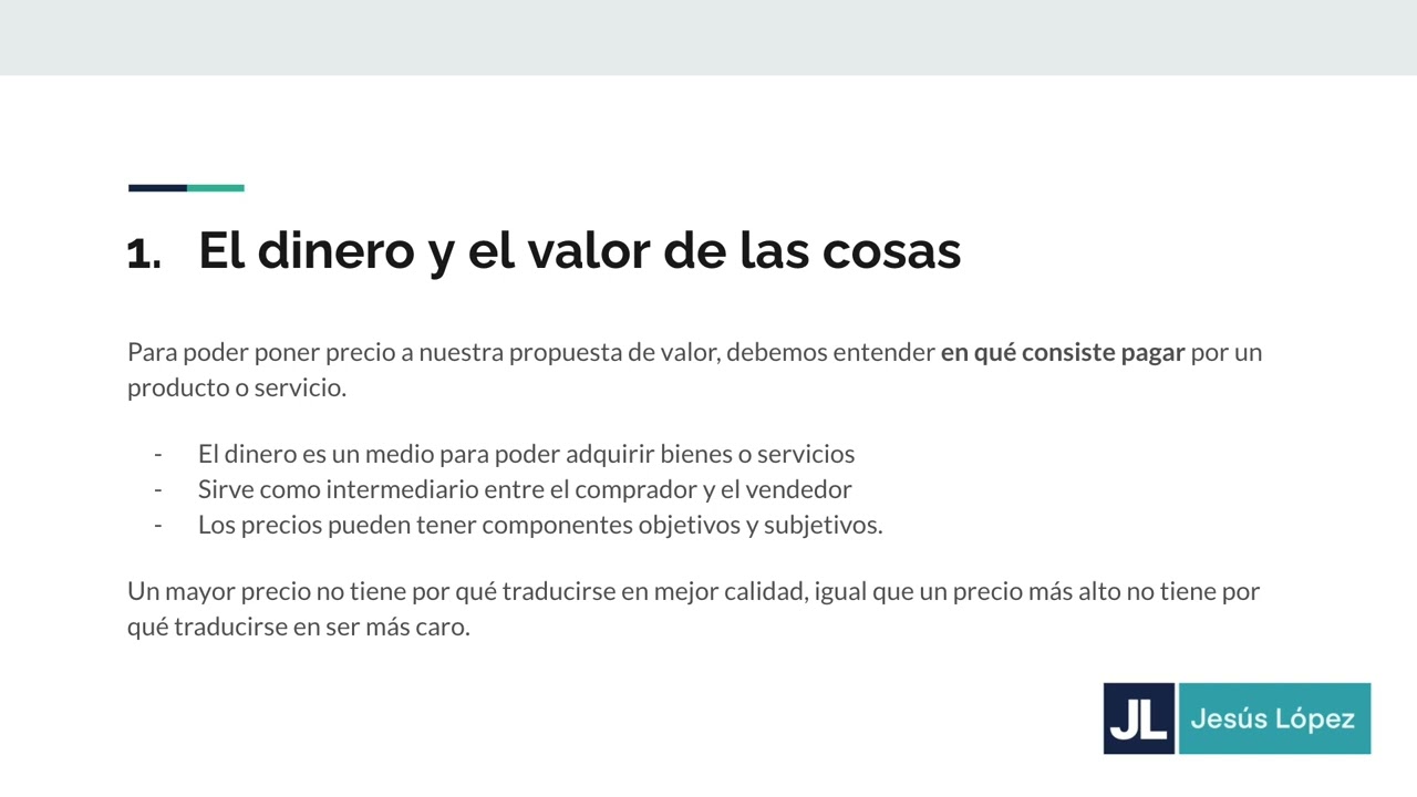 01 - Curso de pricing - El valor del dinero
