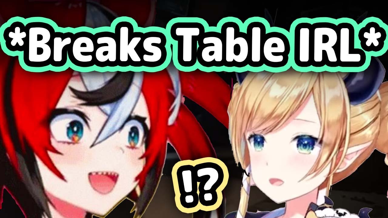 Bae Breaks Choco's Table IRL During Stream...【Hololive】