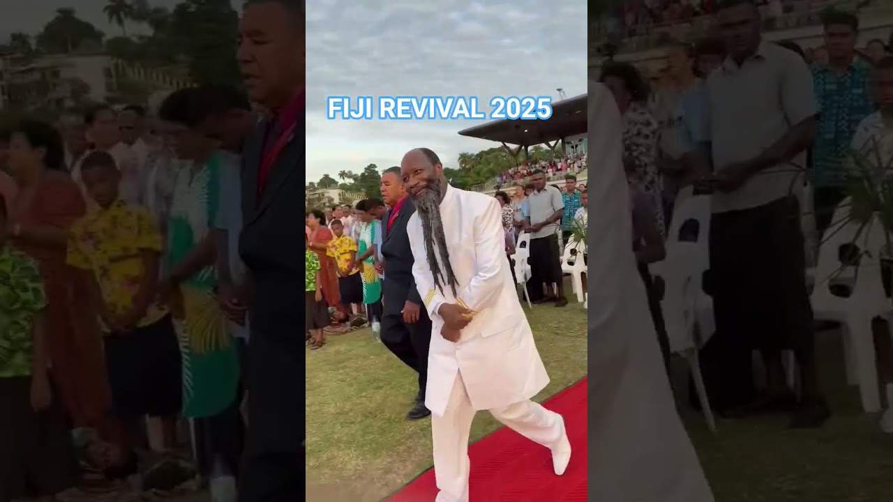 Prophet Dr. David Owuor arrival at Albert Park for the final day of the Fiji Revival 2025. #Fiji