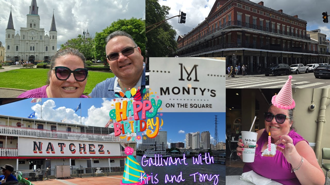 Cafe du Monde, Natchez Jazz Cruise and Monty's on the Square- New Orleans
