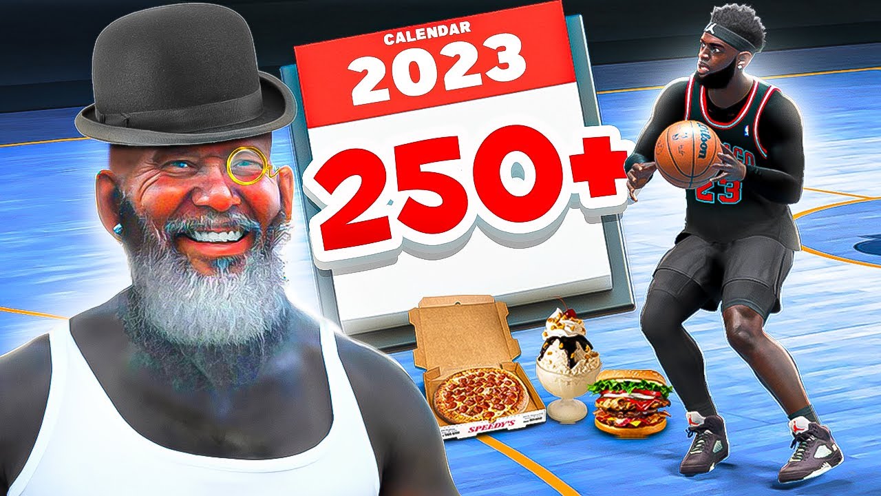 I USED MY FAT AND BURLY PLAYER FROM 250 DAYS AGO IN NBA2K23!! *MAX WEIGHT AND STRENGTH ON A GUARD*!!
