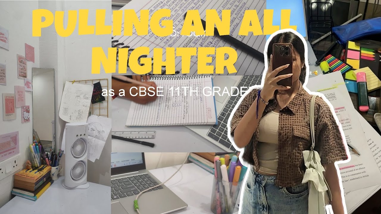PULLING AN ALL NIGHTER as a CBSE 11TH GRADER!! *Successfully done*|| Indian study vlog.