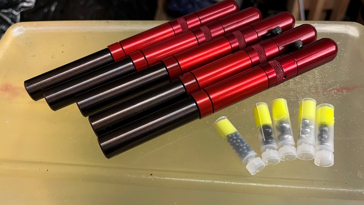 Impact shots with 410 shells out of the Texoma Precision Pellet pen gun VID107