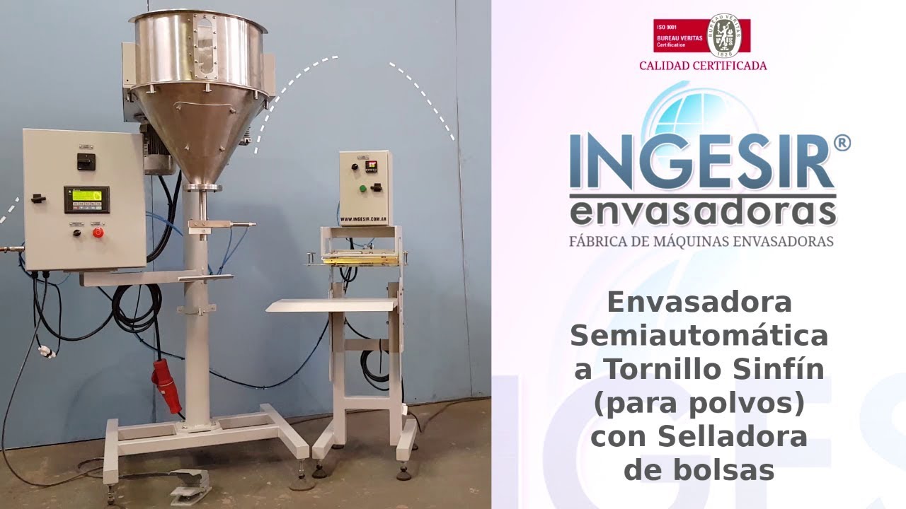 Envasadora Semiautom&aacute;tica para polvos con selladora de bolsas