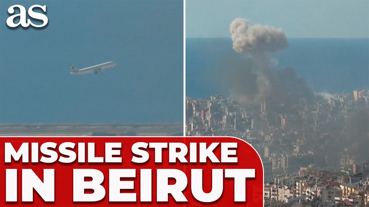 SHOCKING FOOTAGE: Missile strikes Beirut seconds after PLANE TAKES OFF