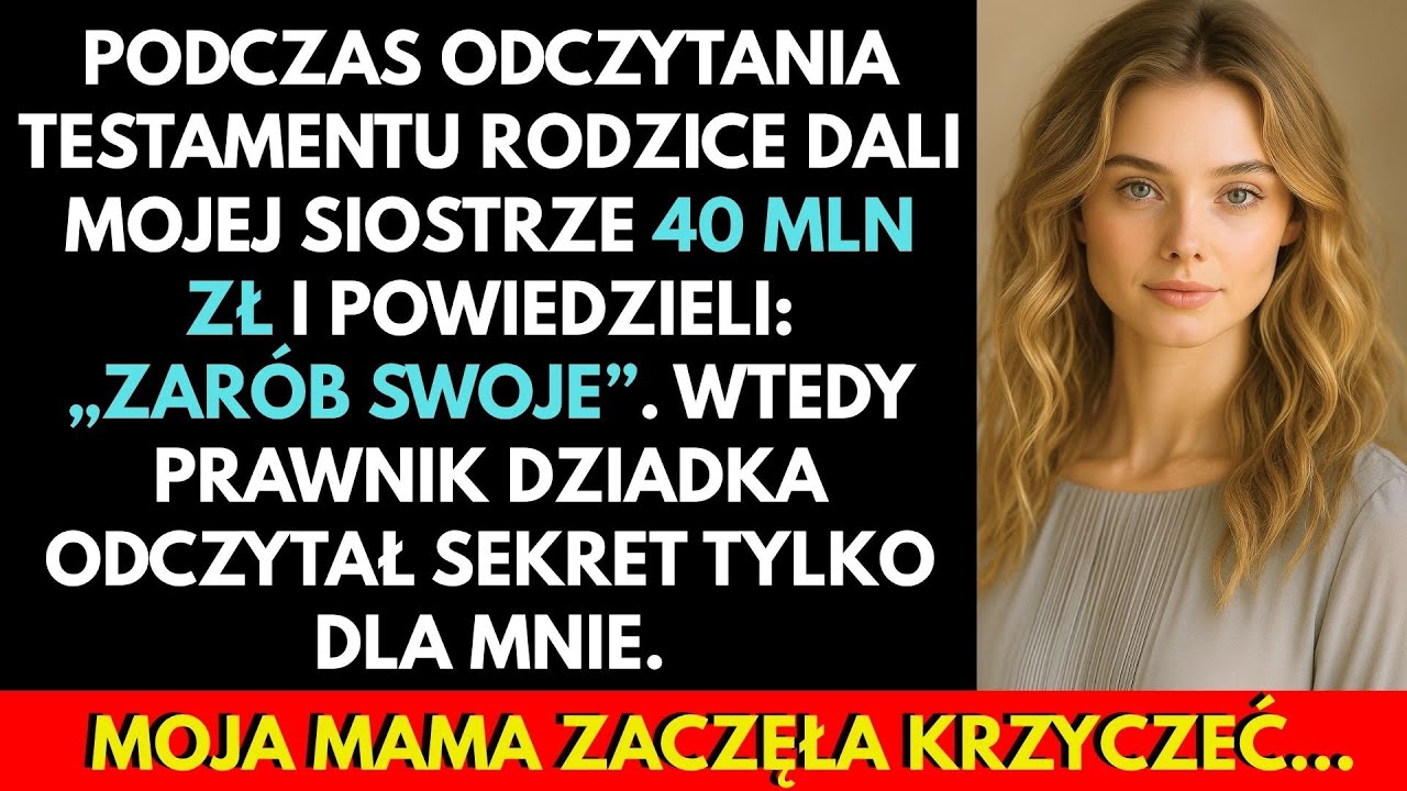 Podczas Odczytania Testamentu Rodzice Dali Siostrze 40 Mln Zł i Kazali Mi „Zarobić Swoje”. Potem…