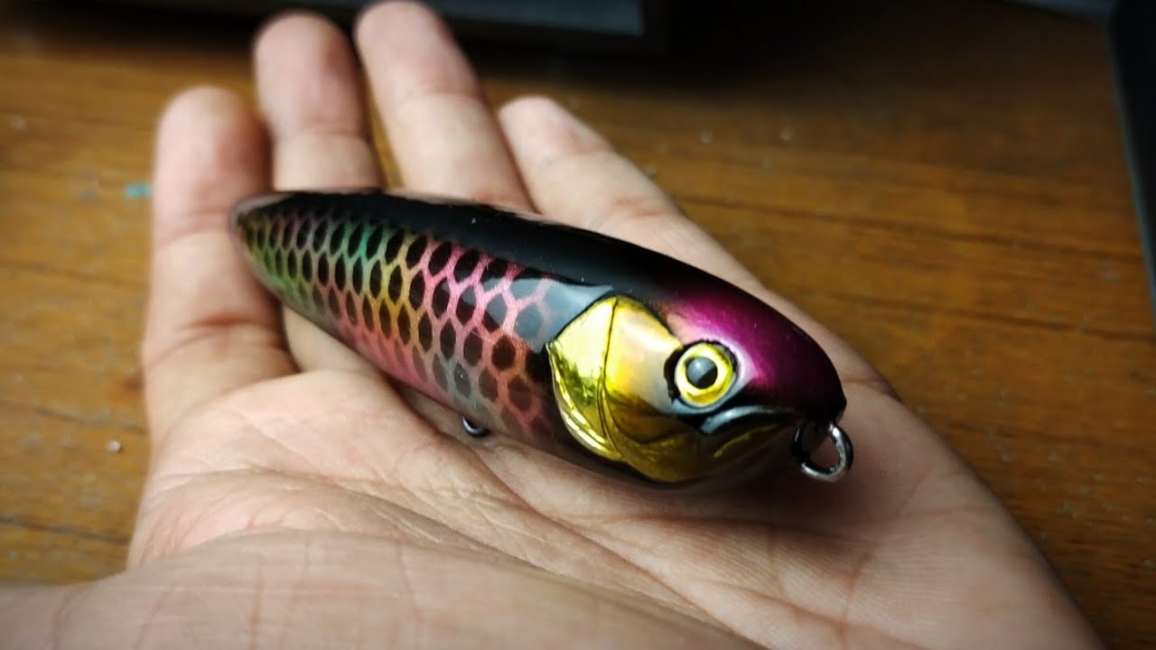 ( PAINTING LURE TUTORIAL ) NGECAT LURE HANDMADE WTD BARBAR