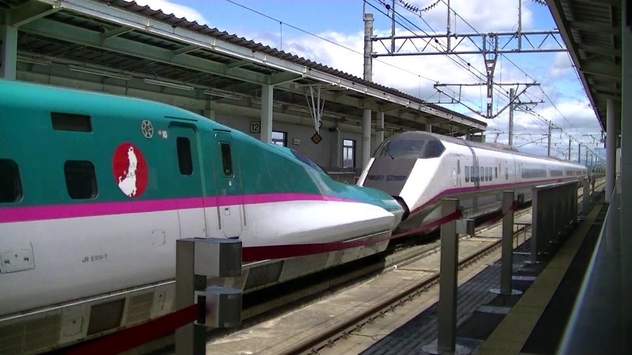 東北新幹線 E5系+E3系 はやて･こまち くりこま高原駅通過集 Shinkansen passing