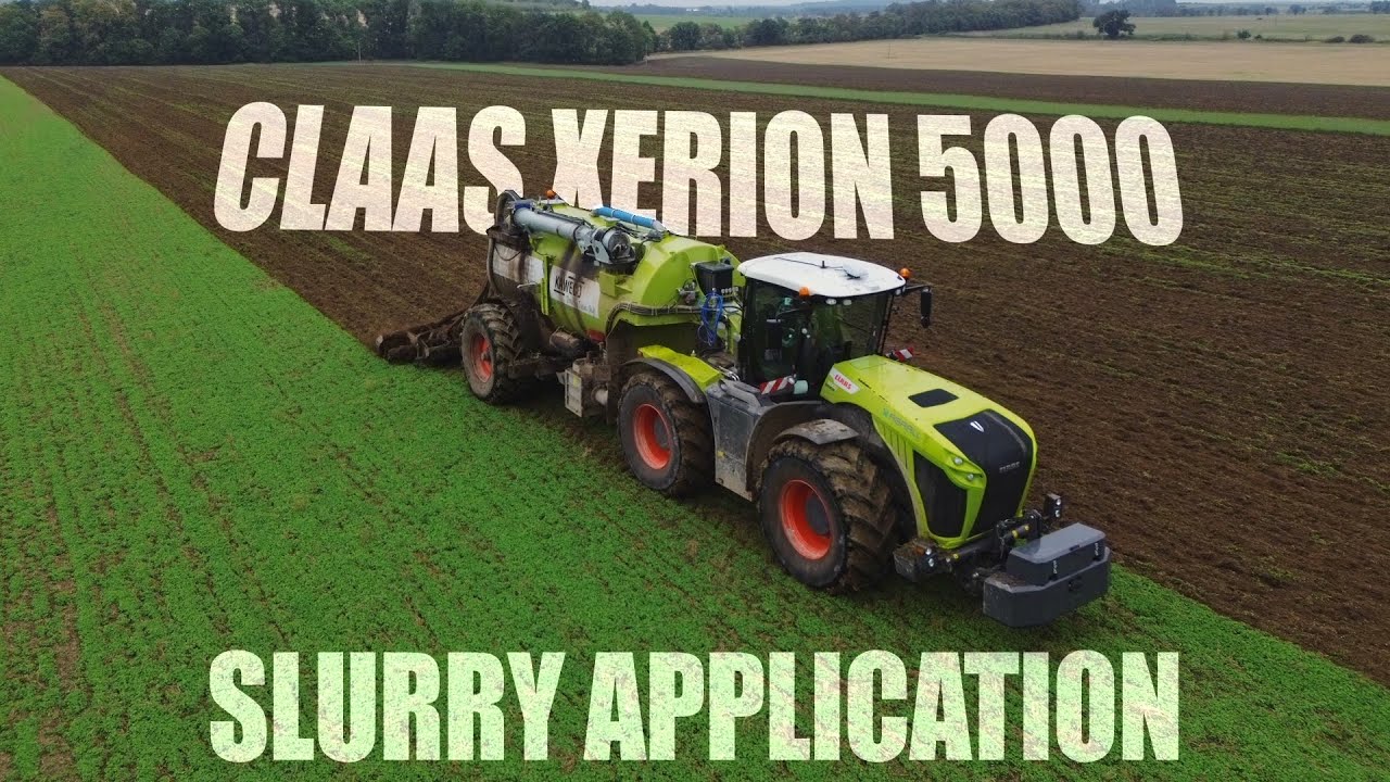 2 CLAAS XERION 5000 & KAWECO Slurry Application