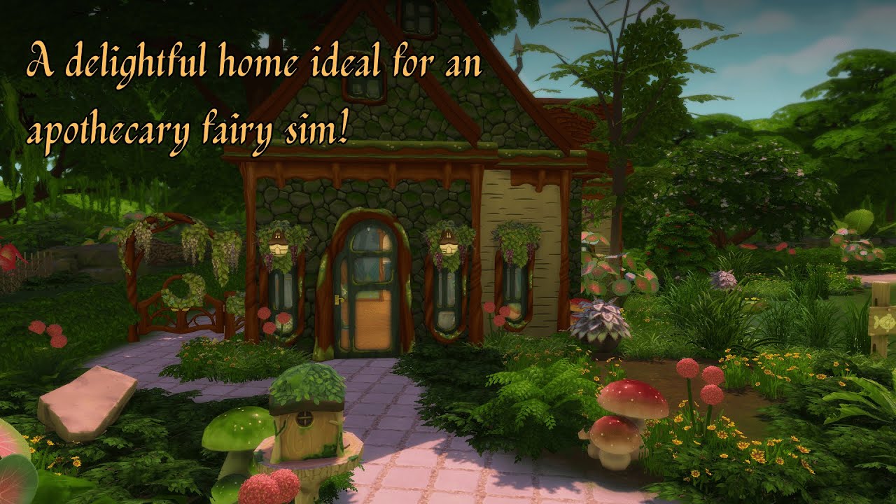 A delightful home ideal for an apothecary fairy sim!
