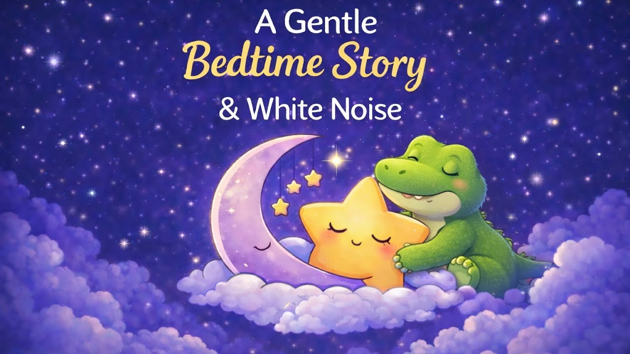 Archie the Alligator Bedtime Story 🌙 | 2–3 l Minute Story + 1+ Hour Baby White Noise for Sleep