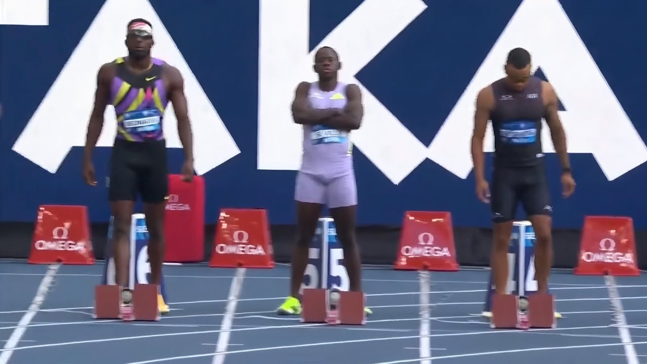 Финал забега на 100 метров среди мужчин на Silesia Diamond League 2026