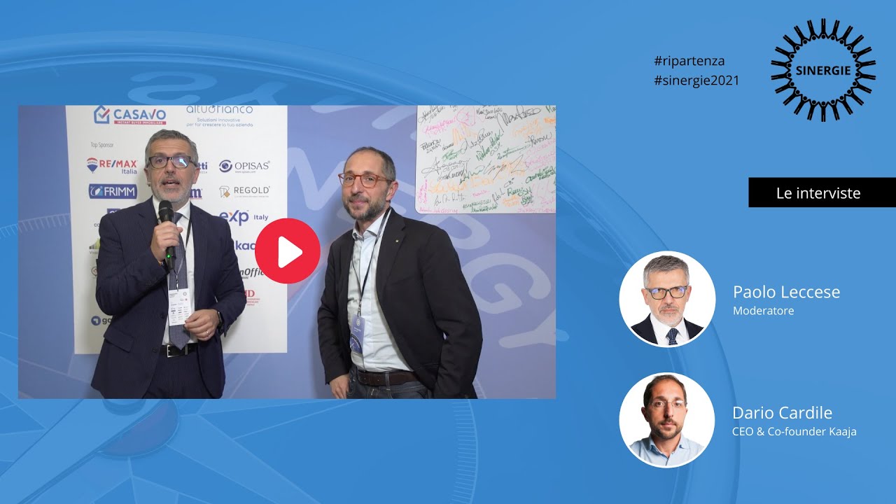 #Sinergie2021 #ripartenza: intervista a Dario Cardile, CEO e Co-founder #Kaaja
