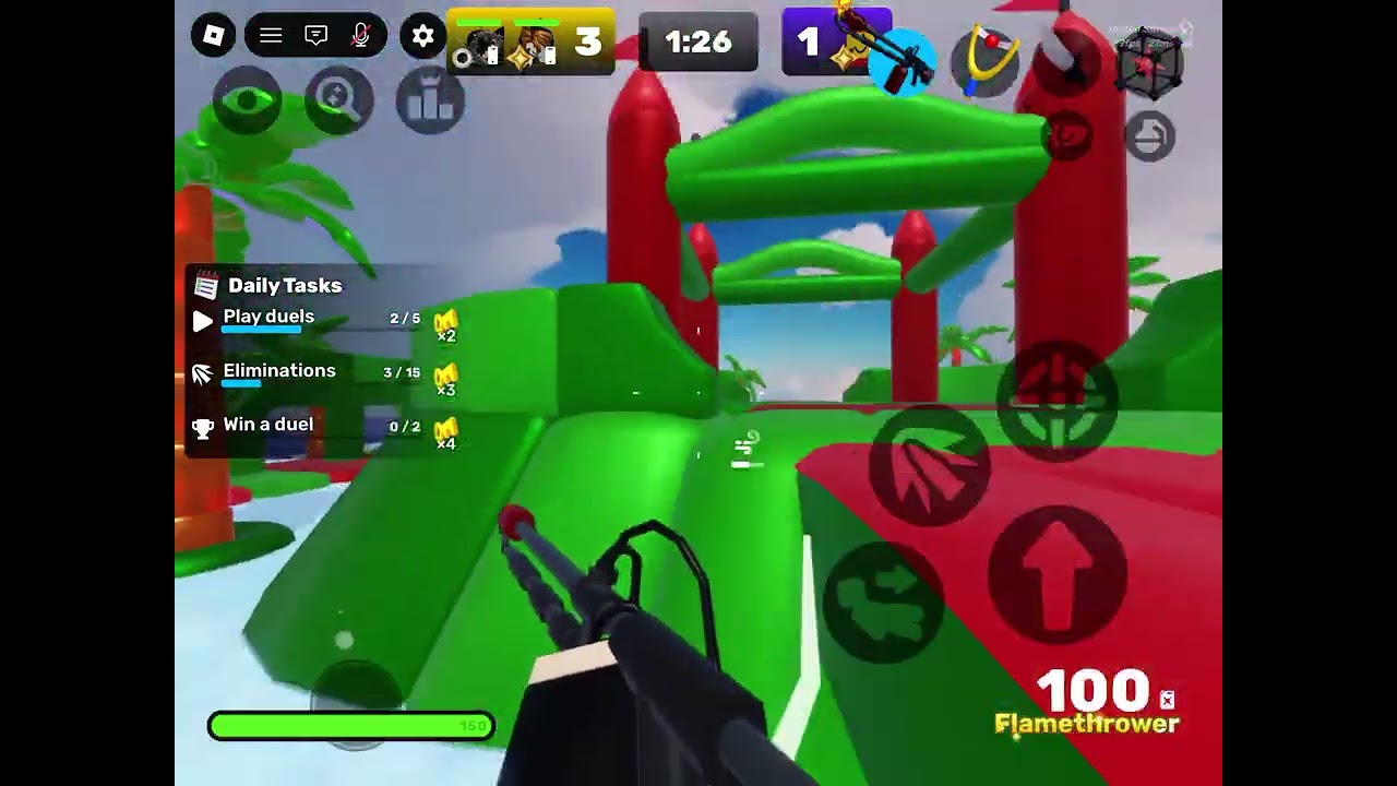 Random Weapons and Map load out with my friend.